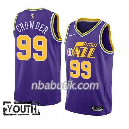 NBA Børn Trøje Utah Jazz Jae Crowder 99 2018-19 Nike Lilla Swingman